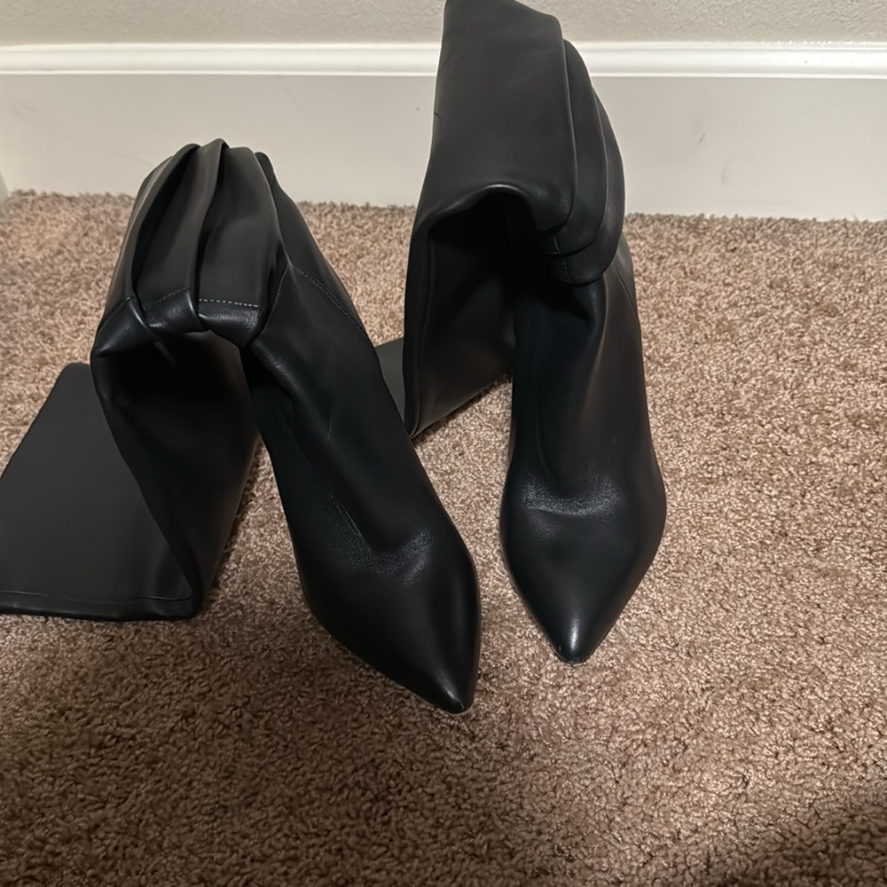 Vince Camuto Leather knee high stiletto boots - Picture 4 of 5